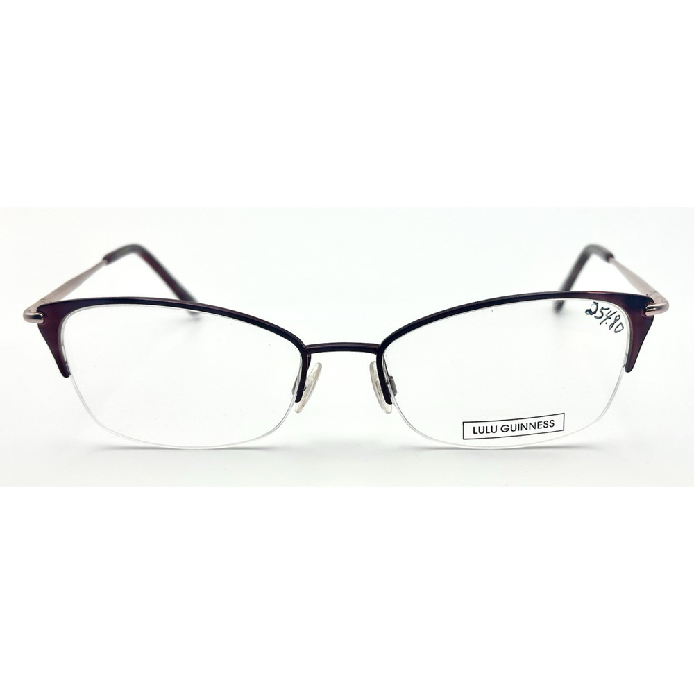 LULU GUINNESS L201 BURGUNDY EYEGLASSES SUNGLASSES FRAMES 56-18-136